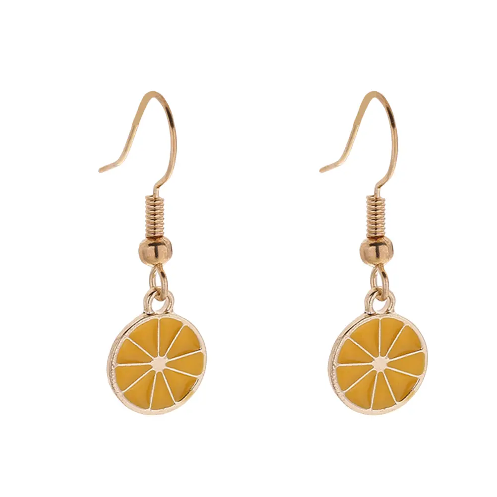Ear Dangle Diamond Stud Earrings for Women Trendy Miss 3*2cm Yellow