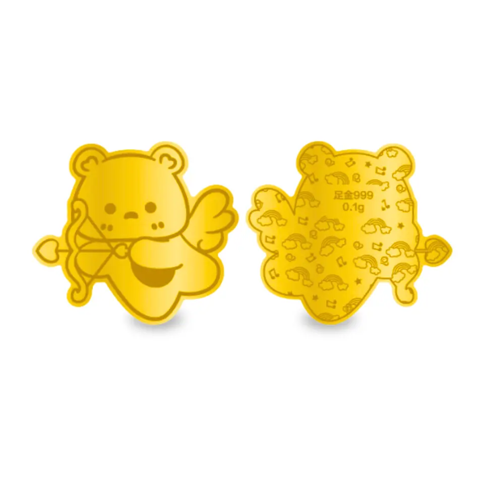 Top Cash Jewellery 999 Gold Cupid Bear Display Piece