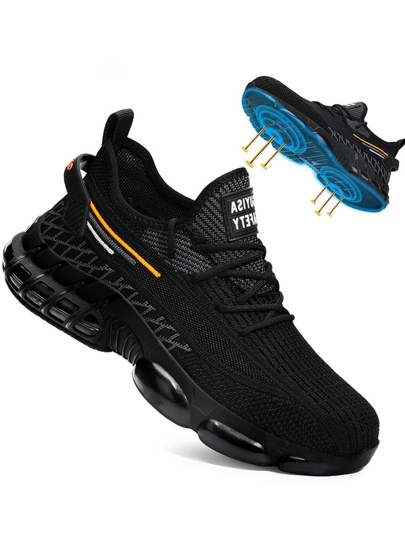 Product Introduction of Men's Anti-smash and Anti-puncture Lightweight Work Shoes, Casual Comfortable Breathable Sports Running Shoes, Fashionable Sneakers for Daily Wear 1