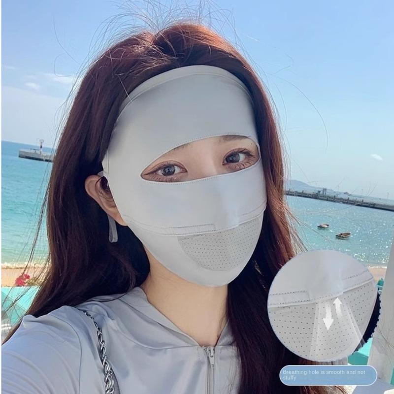 Product Introduction of New Breathable Ice Silk Mask Anti-UV Traceless Riding Face Mask Facial Gini Gift 11