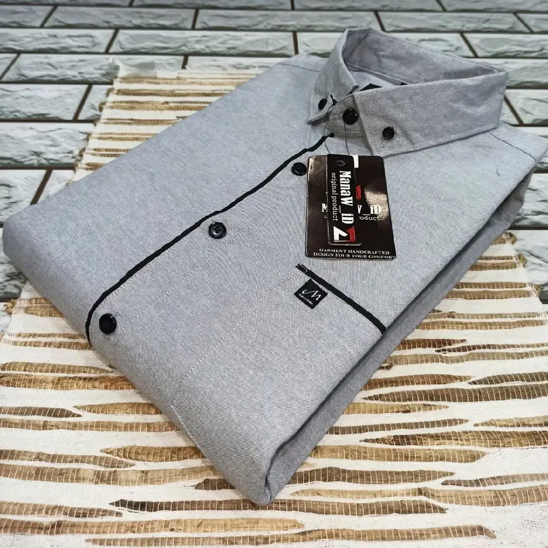 kemeja polos lengan pendek casual lis kemeja distro cowok kemeja premium pria kemeja terlaris 0