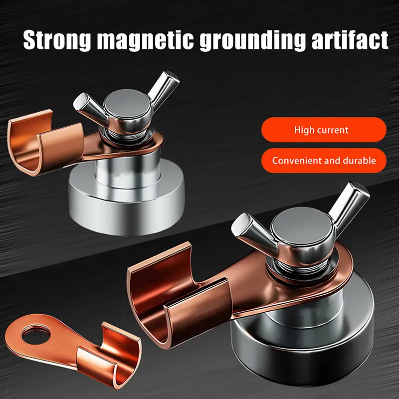 Dụng cụ hàn thợ hàn, 1 chiếc, Dụng cụ nối đất từ tính mạnh, Dụng cụ nối đất từ tính mạnh đặc biệt, Thích hợp cho hàn một đầu mạnh