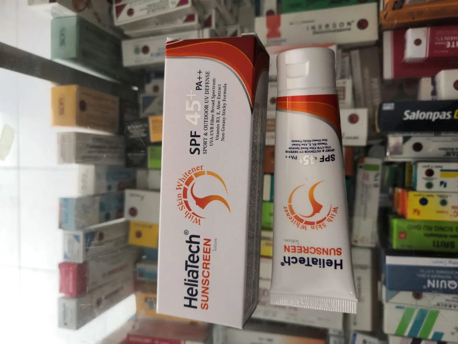 HELIATECH SUNSCREEN SPF 45 Losion, TABIR SURYA - Shop | Tokopedia