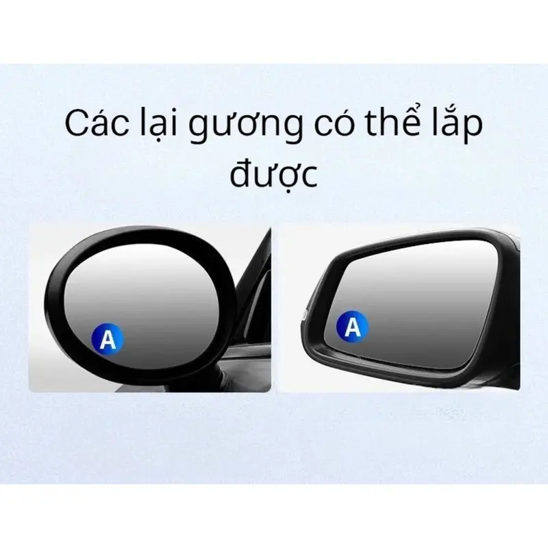 Cặp 2 Gương Cầu Lồi GCL-01 Gắn Kính Hậu Ô Tô Xoay 360 Xoá Điểm Mù Sử Dụng Đế Hút Không Để Lại  vết keo khó tẩy. 3