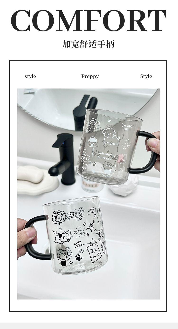 Product Introduction of Table[4966 People Collection] Ins Simple Mouthwash Cup Household Creative Transparent Wash Tooth Mug Brushing Couple Cute Light Luxury Toothbrush Cup 6