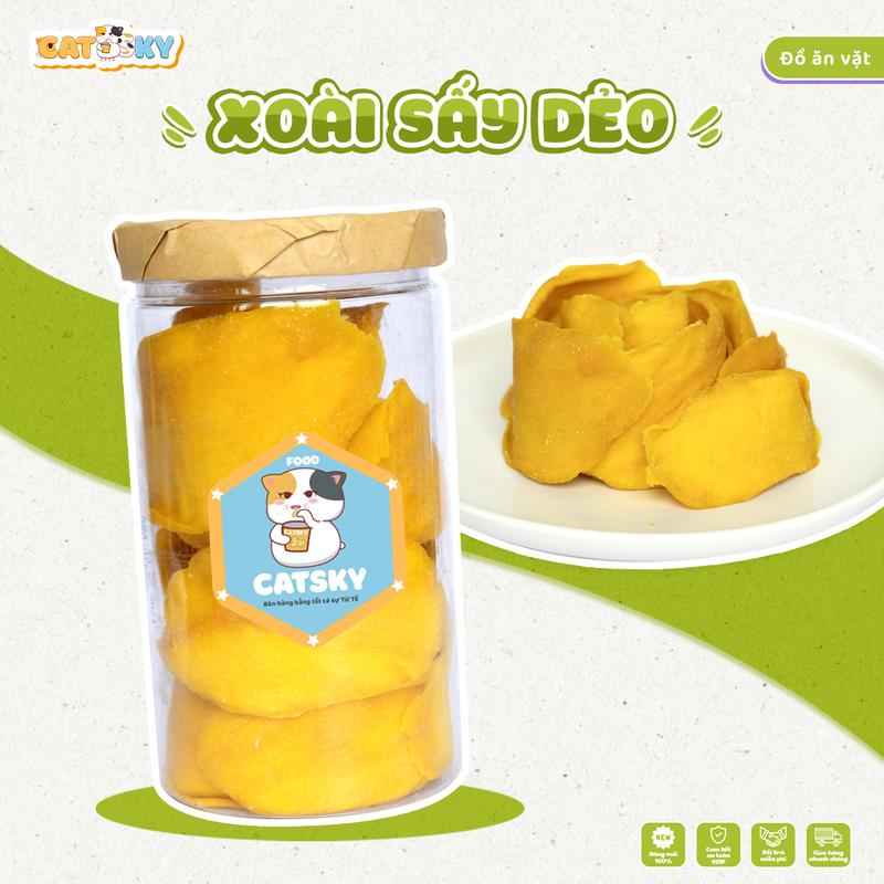  Thức Ăn Xoài Sấy Dẻo Catsky Food 300gr Ăn Vặt - Snack 