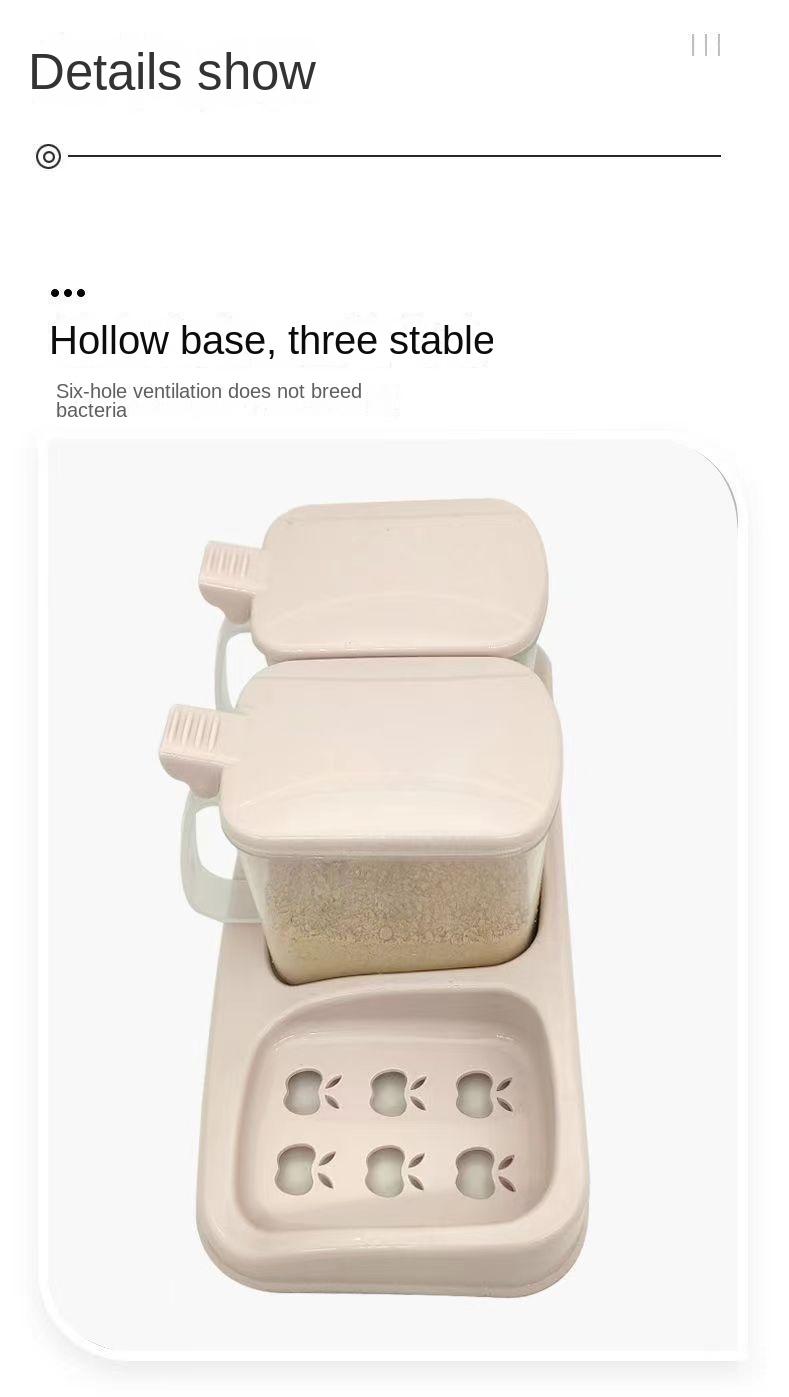 Product Introduction of Seasoning Box Household Kitchen Multi-Functional Seasoning Containers Salt MSG Storage Box Sugar and Salt Jar Multi-Grid Combination Suit 4