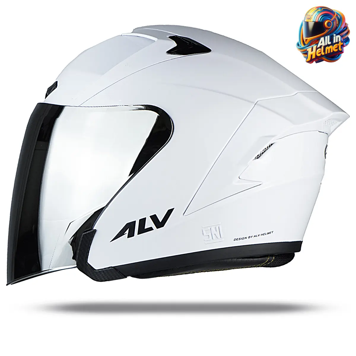 Helm ALV ULTRON Solid Original Half Face Untuk Pria dan Wanita Dewasa SNI