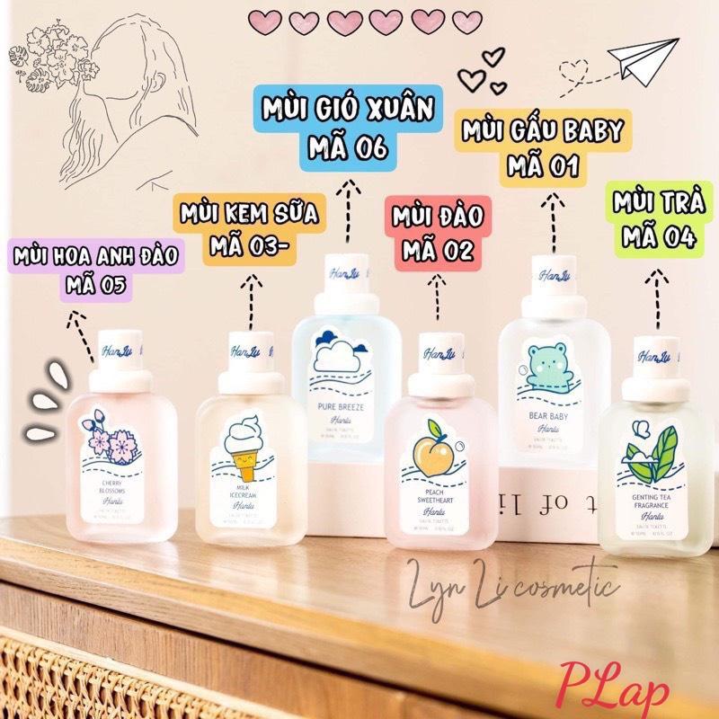  Nước hoa Hanlu tỏa hương lưu hương lâu  xịt quần áo cho bé 5 mùi hương dễ chịu 