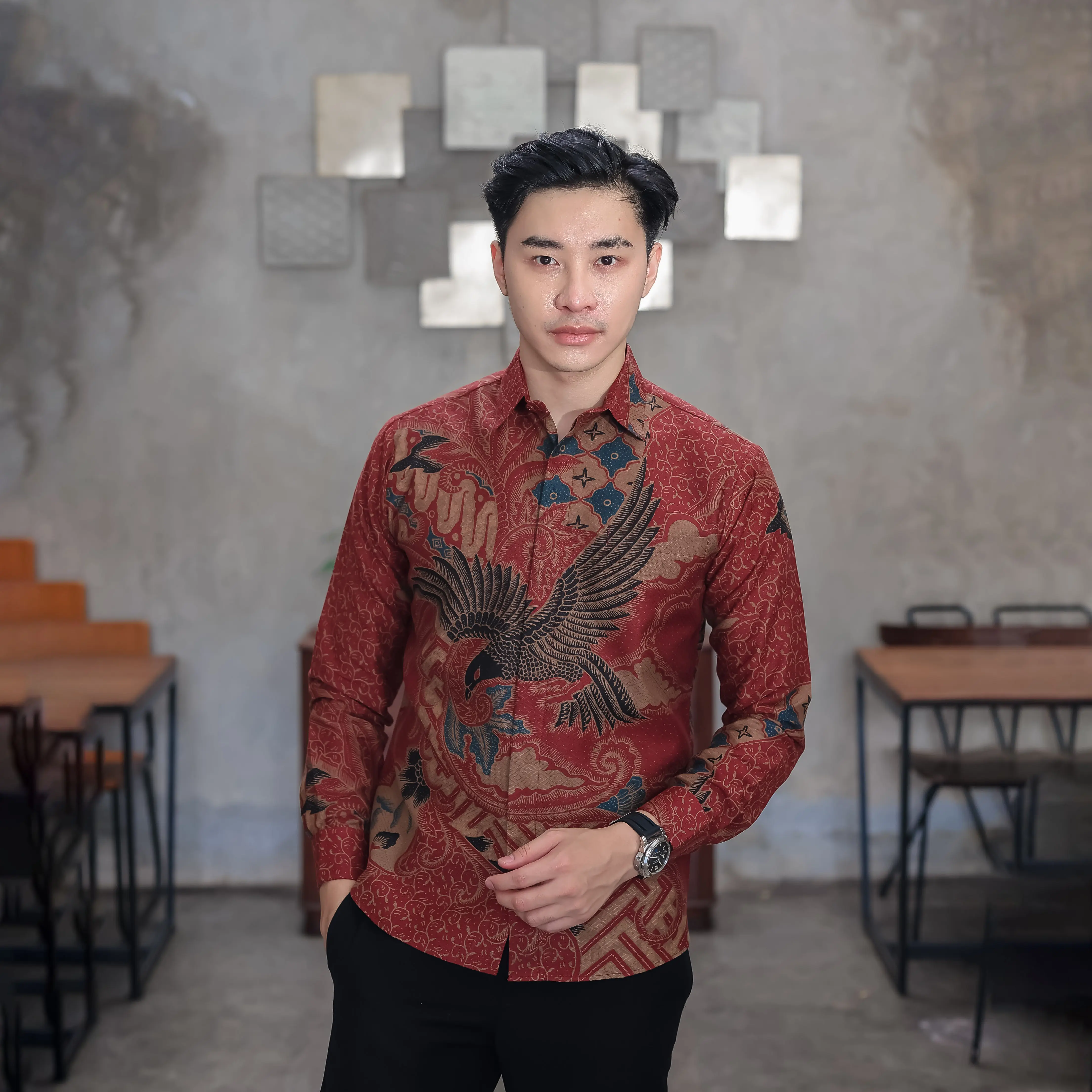 Batik Slimfit Bethara Long Sleeve A698 Panjang Pria