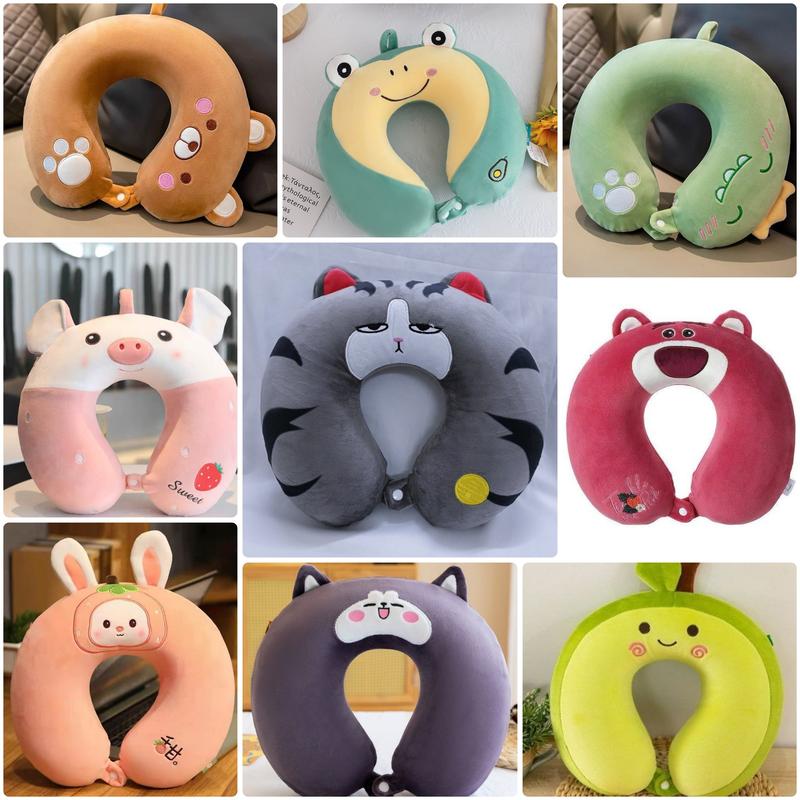 Gối Chữ U Kê Cổ, Gối Kê Cổ Chống Đau Mỏi Vai Gáy SIZE TO Văn Phòng, Đi Máy Bay, Du Lịch Nhiều Màu