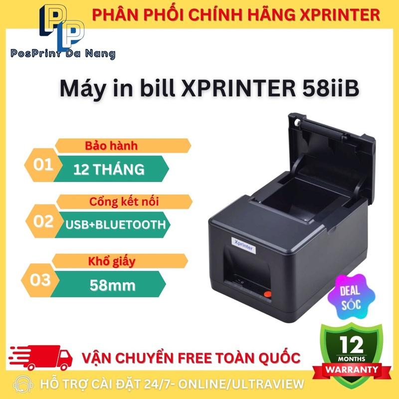 [IN BLUETOOTH] Máy in bill tính tiền Xprinter 58iiB khổ 58mm kết nối điện thoại cổng Bluetooth, máy in bill chính hãng 3