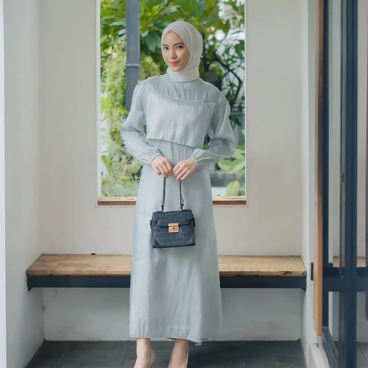 Gamis casual Polos Busui / Syari Wanita Dewasa