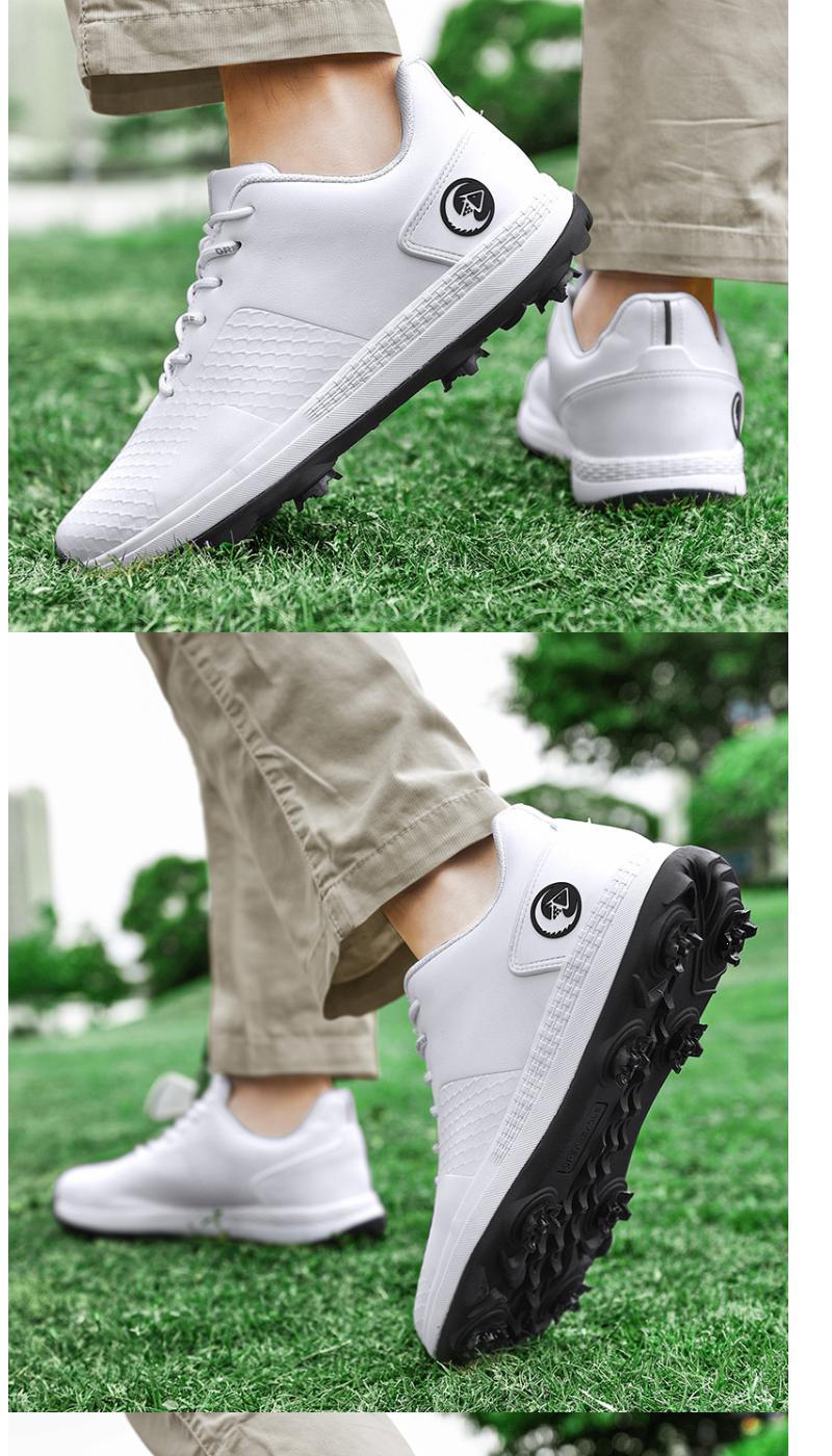 Product Introduction of Men's Professional Brush Shoe Golf Shoe Waterproof plus Size Golf Training Sneakers Non-Slip Low-Top Breathable Xz25037 17