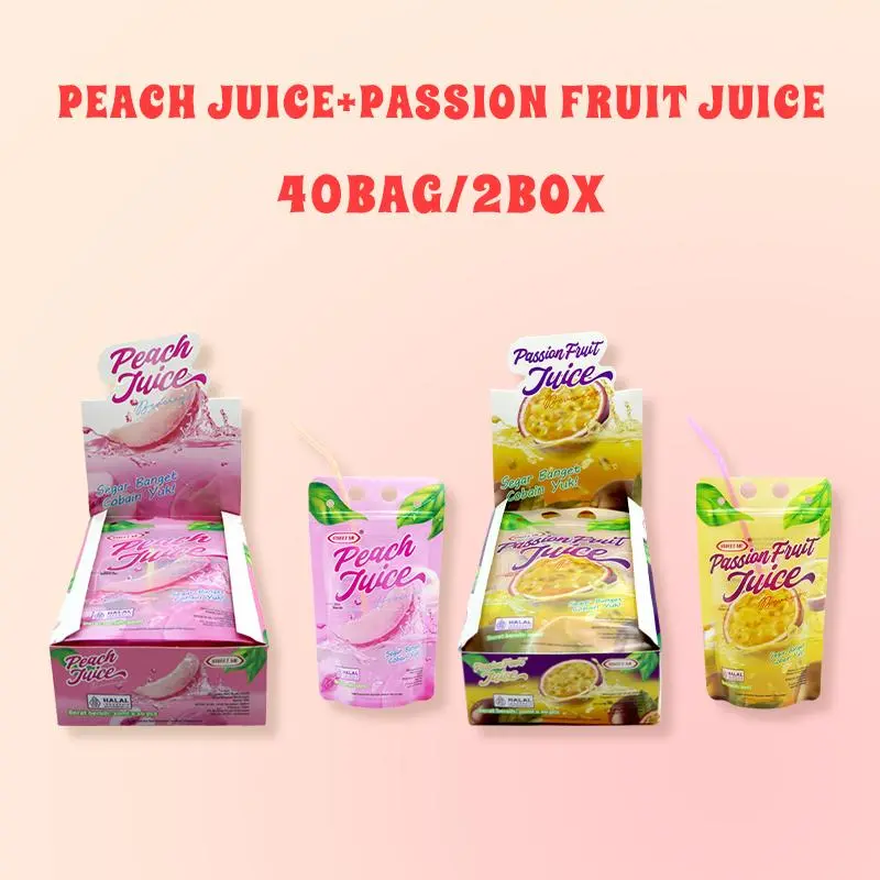 SWEET PEACH JUICE 1BOX+PASSION FRUIT JUICE 1BOX