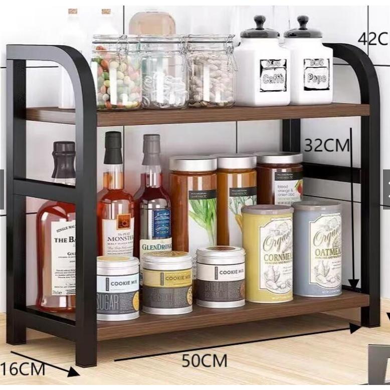 Kitchen Storage Rack Spice Rack Kitchen Rak Rempah Rak Serbaguna ...