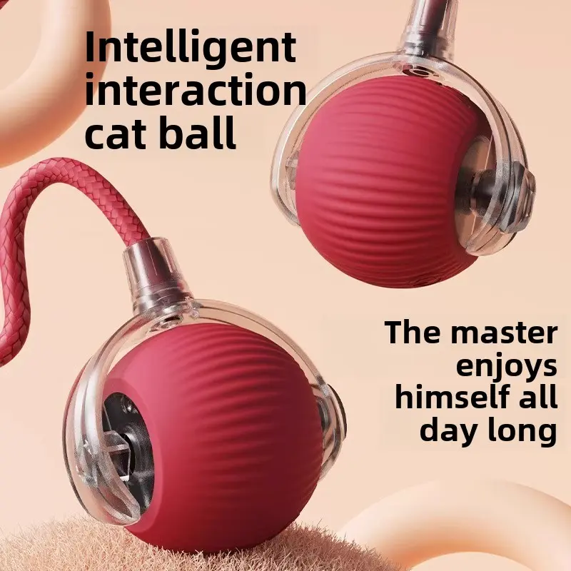 Cat Toy Automatic Cat Teasing Ball Self-Hi Relieving Stuffy Smart Cat Teaser Consume Physical Strength Sudden Ball Electric Dog-Teasing Ball