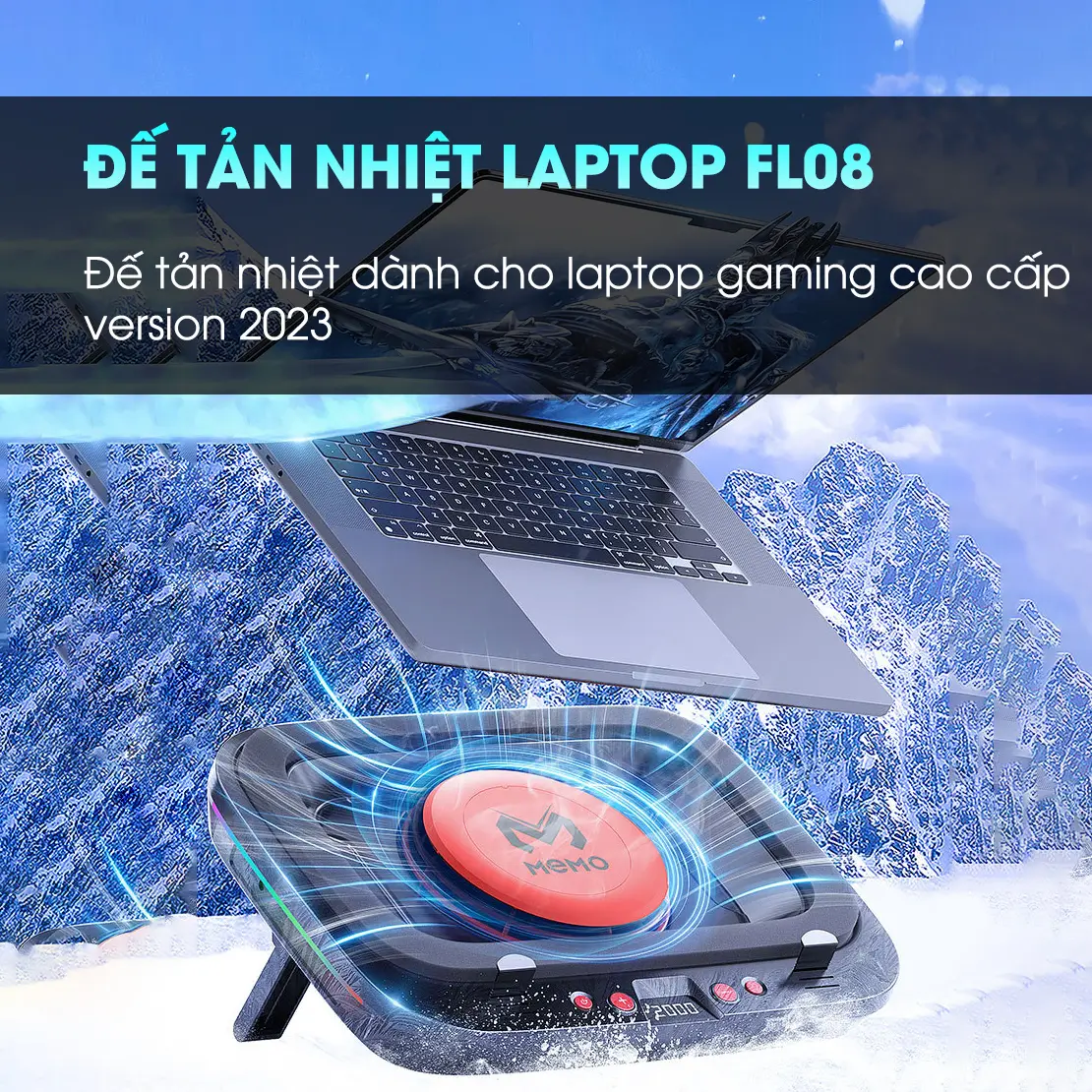 Đế tản nhiệt laptop gaming MEMO FL08 hơn 15 chế độ gió 7 mức điều chỉnh độ cao tăng fps máy tính chiến game LOL Valo | BigBuy360 - bigbuy360.vn Đế tản nhiệt laptop gaming MEMO FL08 hơn 15 chế độ gió 7 mức điều chỉnh độ cao tăng fps máy tính chiến game LOL Valo | BigBuy360 - bigbuy360.vn