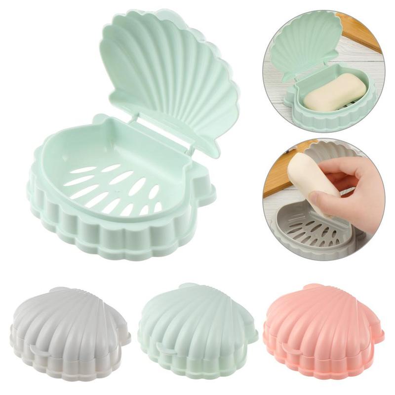 Product Introduction of Creative Container Non Slip Storage Case Soap Dish Drain Rack Soap Box Shell Shape 13