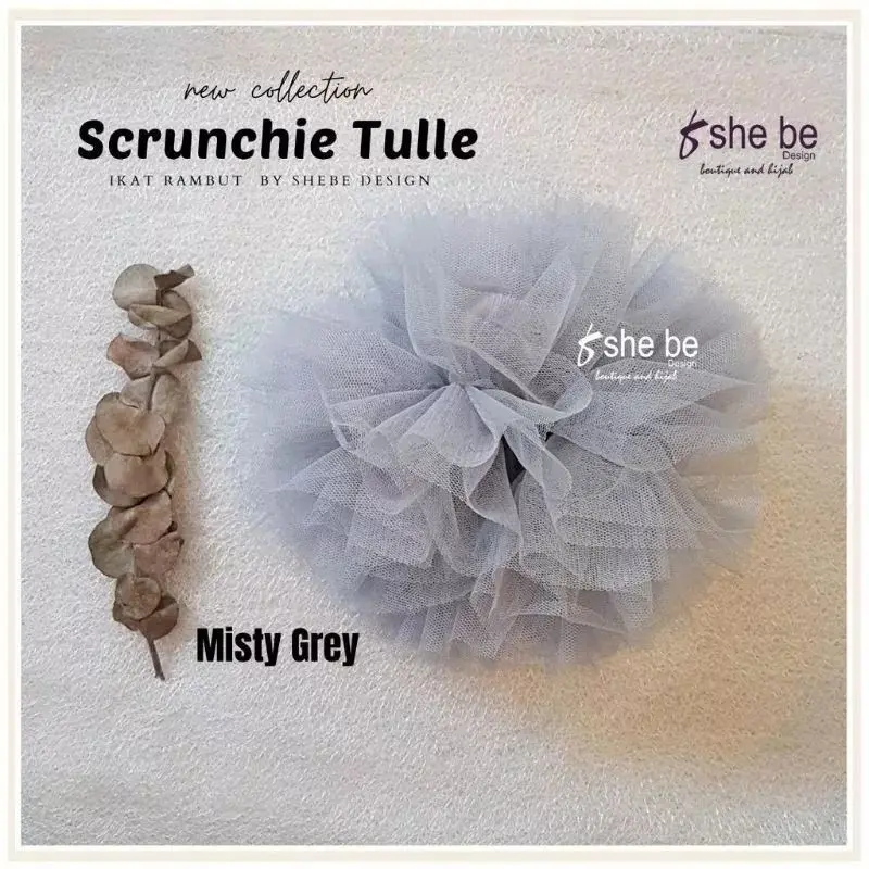 Special PROMO Promo Scrunchie Cepol Hijab Tile Tille Jumbo/Ikat Rambut Hijab soft tule Premium Gread A 8