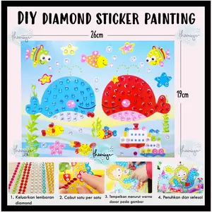DIY 3D Diamond Sticker Painting Stiker Manik
