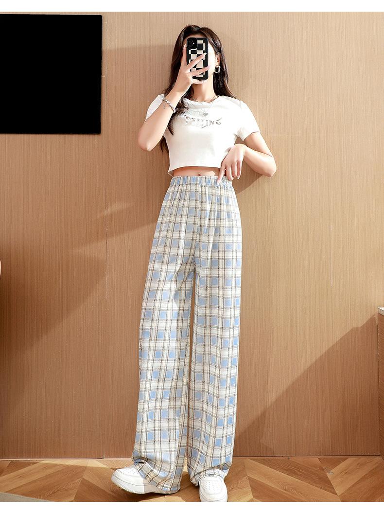 Product Introduction of Quần Kẻ Sọc, Quần Nữ Mùa Hè, Mỏng, Cạp Cao, Dáng Rộng Thẳng, Thường Ngày, Dáng Ôm, Ống Rộng, Hàng Mới Về 2024 24