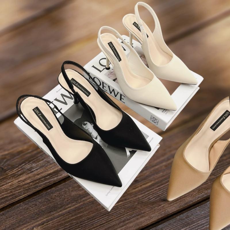 Sục Nữ Hậu Chun Trơn ,Gót Đũa cao 9p Mã DT02 GiàY DéP Nữ Shoes Nhung giày cao gót guôcxinh giay 9 phan phân