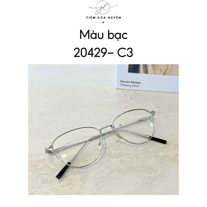 Gọng kính mắt mèo khung kim loại phong cách Hàn Quốc dễ thương 20429 3