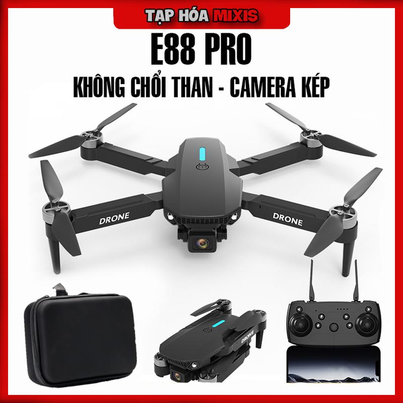 Flycam E88 PRO động cơ không chổi than camera kép tự động hạ cánh tự động nhào lộn drone không người lái - E88PRO Chụp Ảnh Phụ Kiện - GD116
