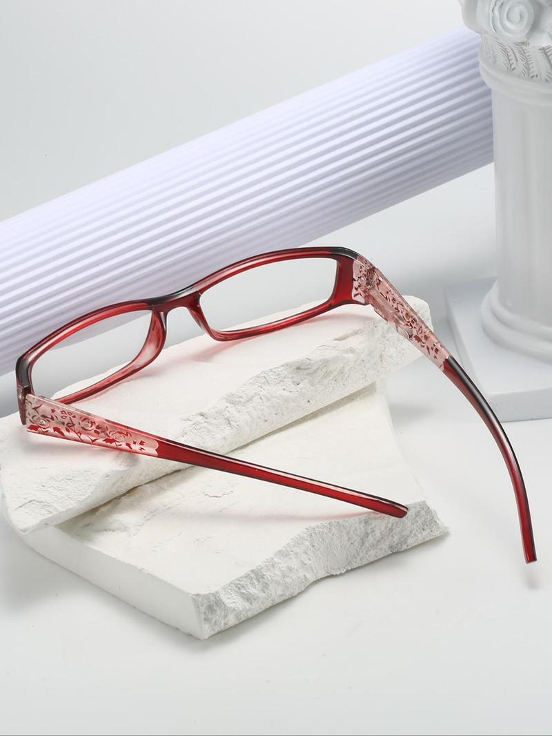 Product Introduction of Simple Eyeglasses for Everyday Use, 1 Pair Basic Flat Frame Fashion Eyeglasses for Women & Men, Fashion Eyeglasses for Work, Daily Clothing Decor, Perfect for Student Daily Use 3