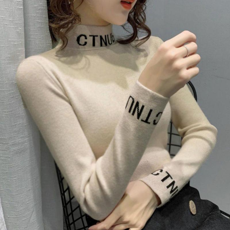 Áo Lớp Nền Giữ Nhiệt Dralon, Nửa Cao Cổ, Dành Cho Nữ, Mùa Thu Và Mùa Đông, Lót Lông Cừu, Dày Dặn, Ngoại Cỡ, Thích Hợp Cho mm Béo (100,00kg), Áo Phông Đồ Lót, Năm 2025 1