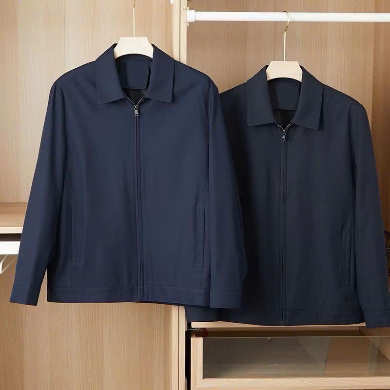  Áo khoác nam 2 lớp vải dù kaki cao cấp không thấm nước có túi - Menswear Dài Tay Jacket 