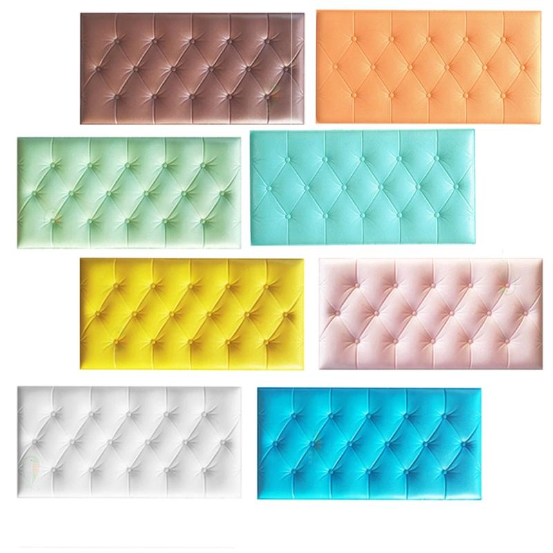 Giấy Dán Tường Xốp Chống Va Chạm Tự Dính Tự Làm 3D, Miếng Miếng Dán Tường Chống Thấm Nước, Nền Giả Da, 60 * 30 * 1.2Cm 8