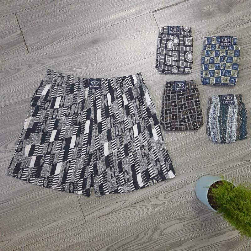 Quần đùi nam cotton mát nhẹ quần short mặc ở nhà đi ngủ thanh niên và trung tuổi 0