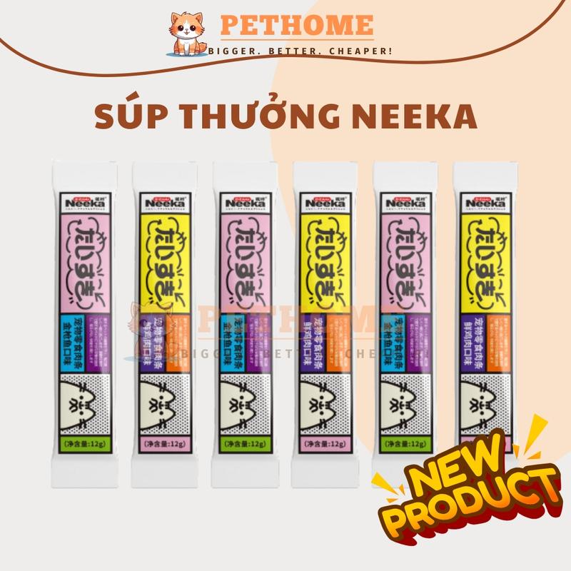   Combo 200  Súp Thưởng Neeka 12g Cho Mèo Hỗ Trợ Tiêu Hóa Giàu Dinh Dưỡng 