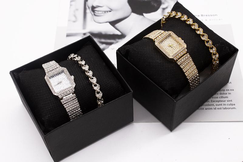Product Introduction of Watches Set Watch Women's Bracelet Watch Suit Rhinestone Wrist Watch Women 0