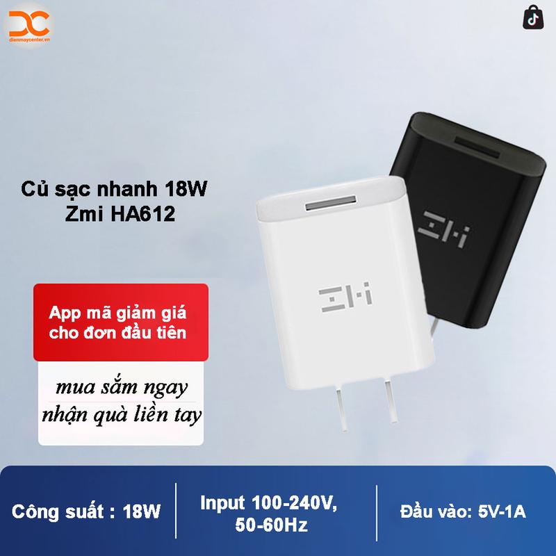 Củ sạc nhanh Zmi HA612 Qualcomm QC3.0 chính hãng Phụ Kiện 18W