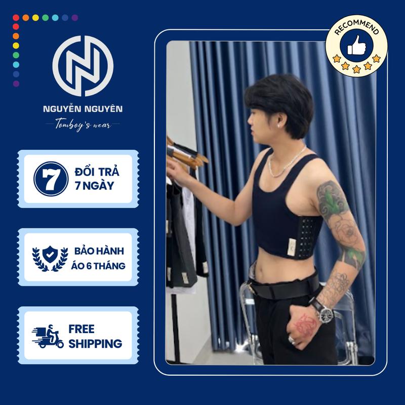 Áo Nịt Không Gen Không Viền Khóa Cài - Áo Lót Nịt Bó Ngực Tomboy Thể Thao Gym Thun Trơn Ba Lỗ Không Viền Không Gen Nữ Bigsize Chống Sốc Khóa Cài Nguyễn Nguyên