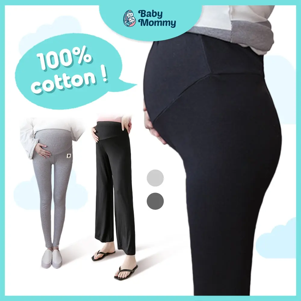 ReadyStock Pregnancy Pants Women Maternity Pants Legging/ Seluar Mengandung PanjangPregnant Women's Belly Support Stretch Bottoming Trousers Maternity pants