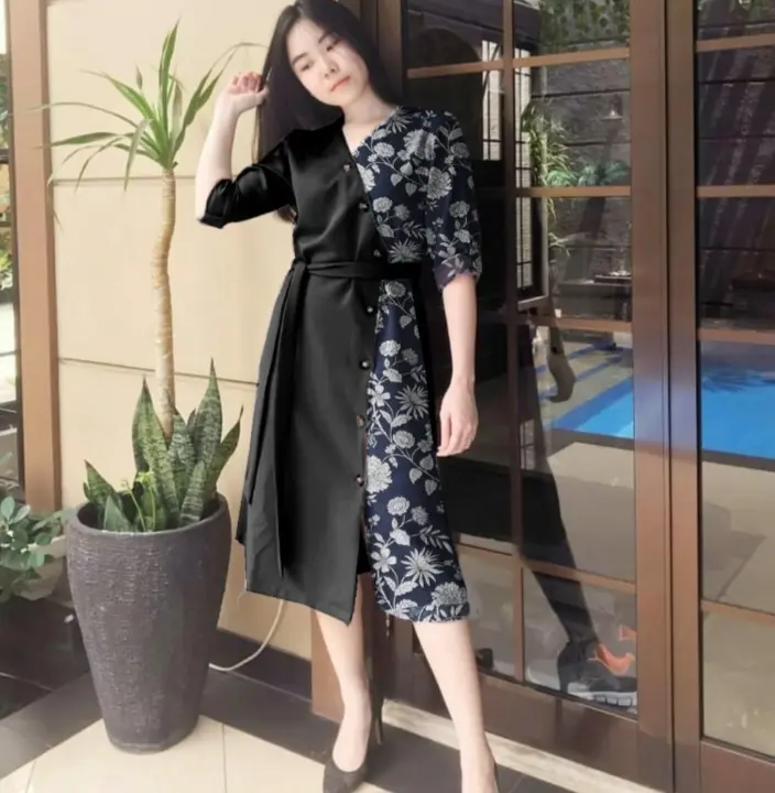THABISHOP / TUNIK LAUREN ZIBA / FLOW / HN / TUNIK WANITA / TUNIIK REMEJA KEKINIAN / OUTFIT KEREN / BAJU LEBARAN / TERUSAN WANITA / OODT KOREAN STYLE 6
