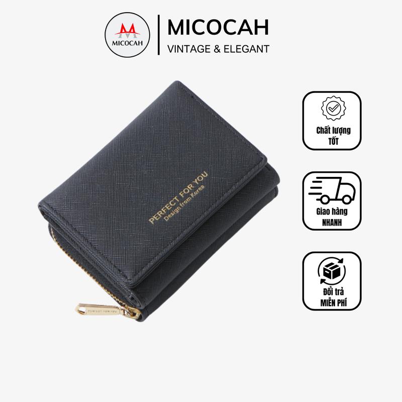 Ví Nữ Mini Cầm Tay Đựng Tiền Gập 3 Nhỏ Gọn Nhiều Ngăn Tiện Dụng Da Xước  PFY04 Wallet Hình Chữ Nhật