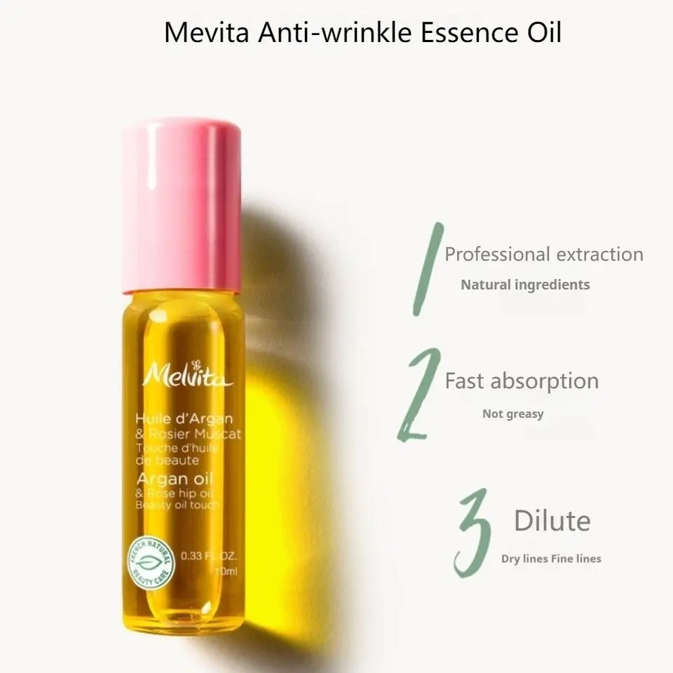 France Melvita Anti-wrinkle and Wrinkle-reducing Eye Essential Oil  Rosehip Time Brightening Pearl Anti-Wrinkle Essence Oil 10ml Lightens Fine Lines Eye Cream Comfort Skin Care