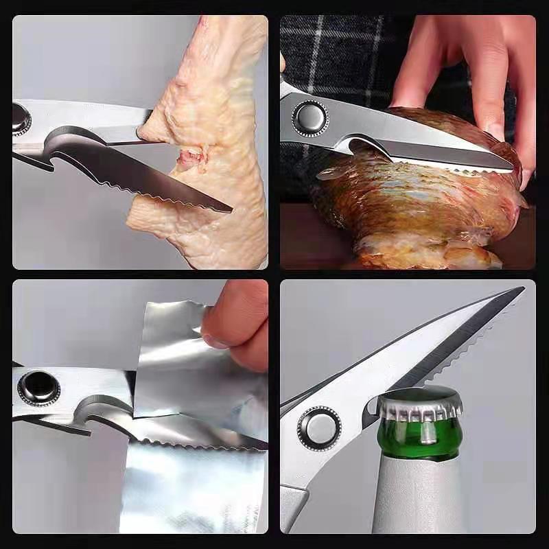 Kéo cắt gà kéo làm bếp nội địa nhật đa năng SK5 siêu chắc,kéo thép không gỉ cho nhà bếp,kéo xương gà mạnh mẽ 3