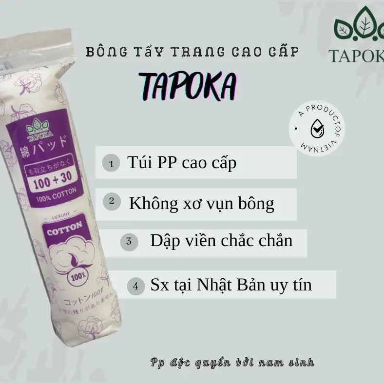 BÔNG TẨY TRANG CAO CẤP TAPOKA NHẬT BẢN