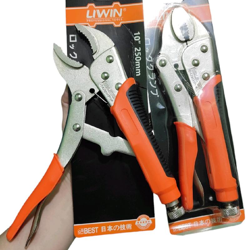 Combo 2 Kìm Bấm 10 in Miệng Cong Tay Bọc Màu Tùy Lô