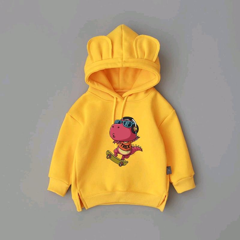 jaket Dino anak sweater gambar Dino Hoodie Dino T-rex Santai 1
