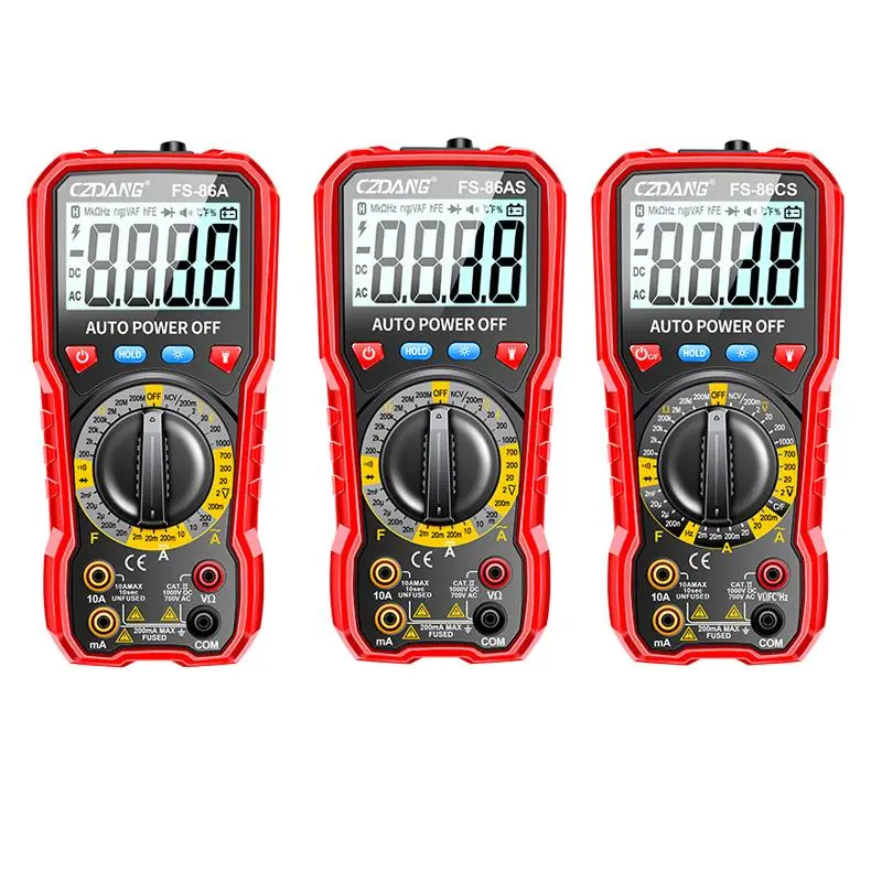 Smart Anti-burn Current Meter, 1 Count Multifunctional Rechargeable/Battery Powered Multimeter with High-precision Voice Broadcast Function Suitable for Indoor and Outdoor Use (without Battery)