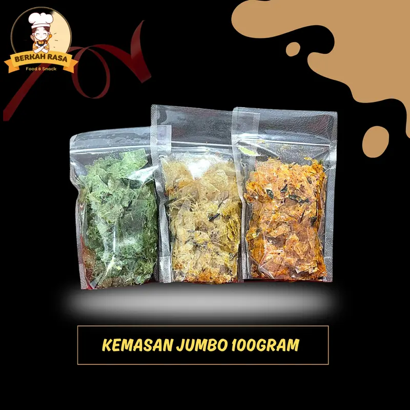 PAKET BUNDLING 2 BUNGKUS KERIPIK KACA KEMASAN JUMBO 100 GRAM basreng viral 0