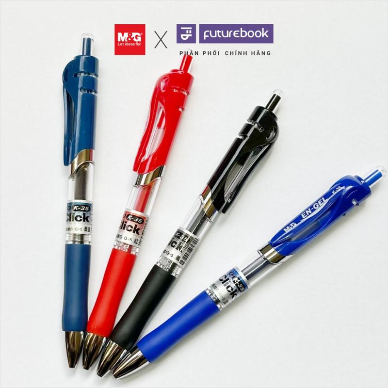 Bút Gel Bấm FUTUREBOOK ngòi 0.5 mm Xanh, Đỏ, Đen - Phân phối chính hãng M&G - MG K35 bút  đỏ