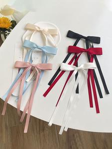 6 Piezas de Pasadores con Moño de Cinta de Cola Larga, Pasadores Elegantes de Metal para Mujeres y Niñas de Todas las Edades, Accesorios de Moda para el Uso Diario